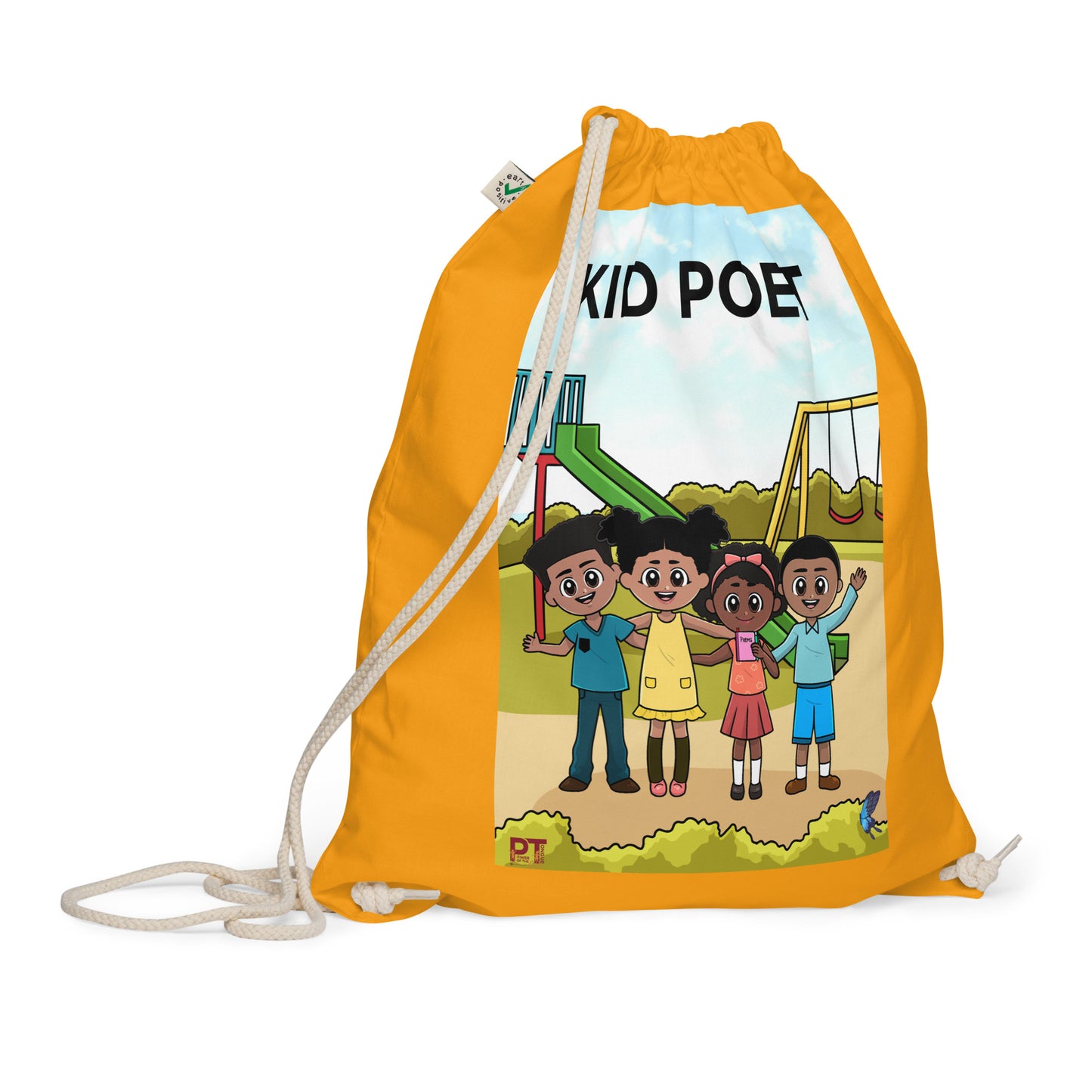 KID POET Organic cotton drawstring bag