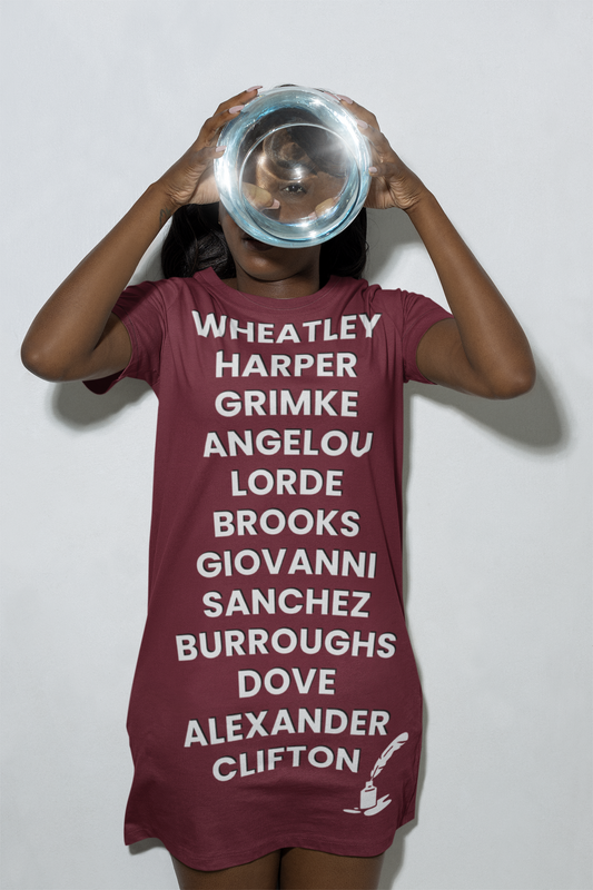 Black Women Poets T-shirt dress