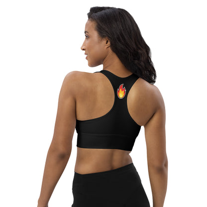 James Baldwin Inspired " The Fire Next Time" Longline sports bra