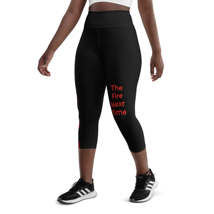 James Baldwin "The Fire Next Time" Inspired Yoga Capri Leggings