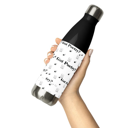 Poetry Themed Stainless Steel Water Bottle