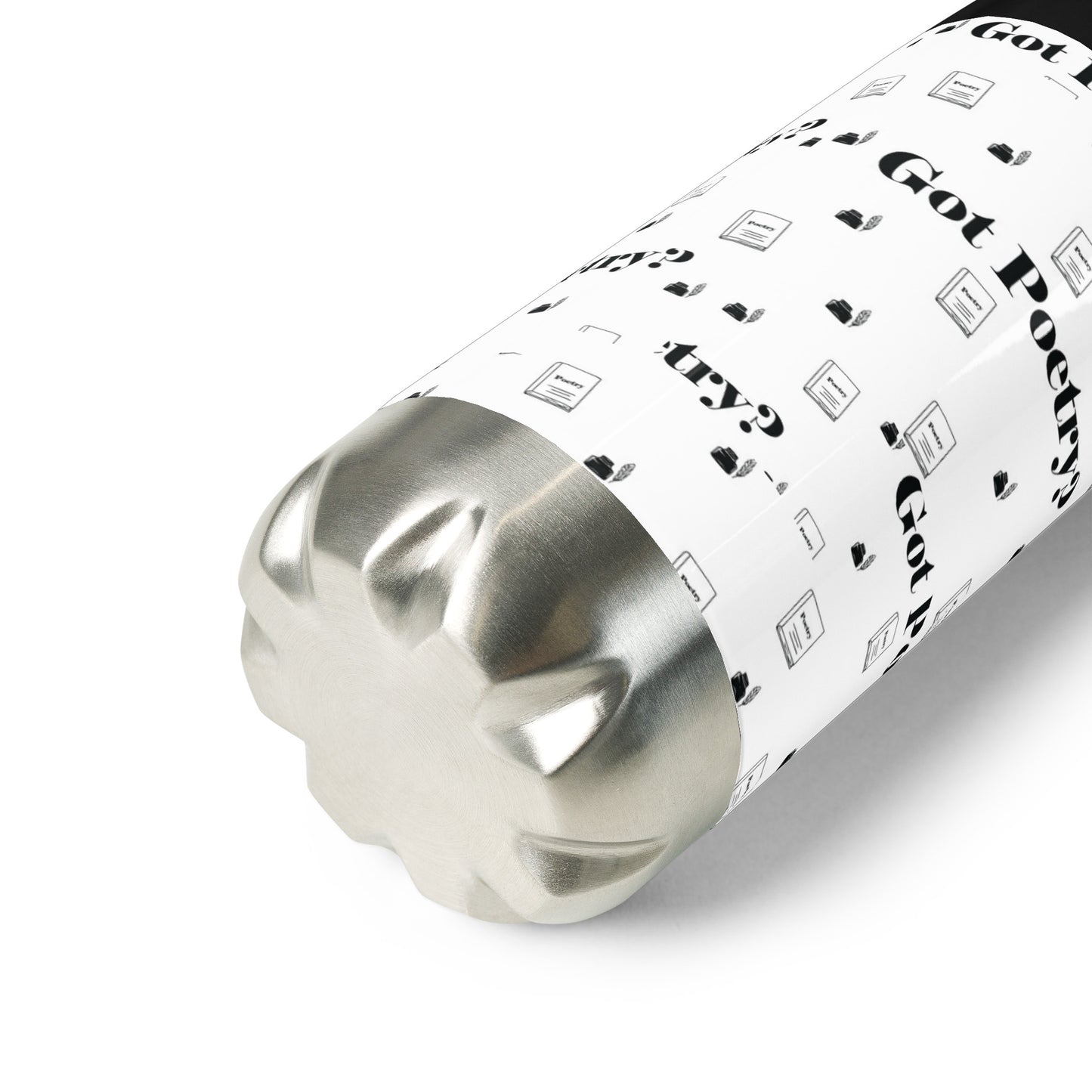 Poetry Themed Stainless Steel Water Bottle