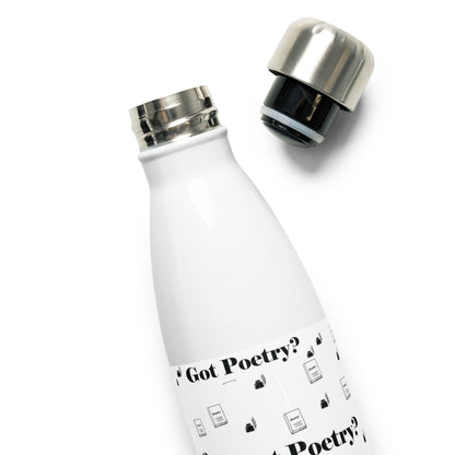 Poetry Themed Stainless Steel Water Bottle