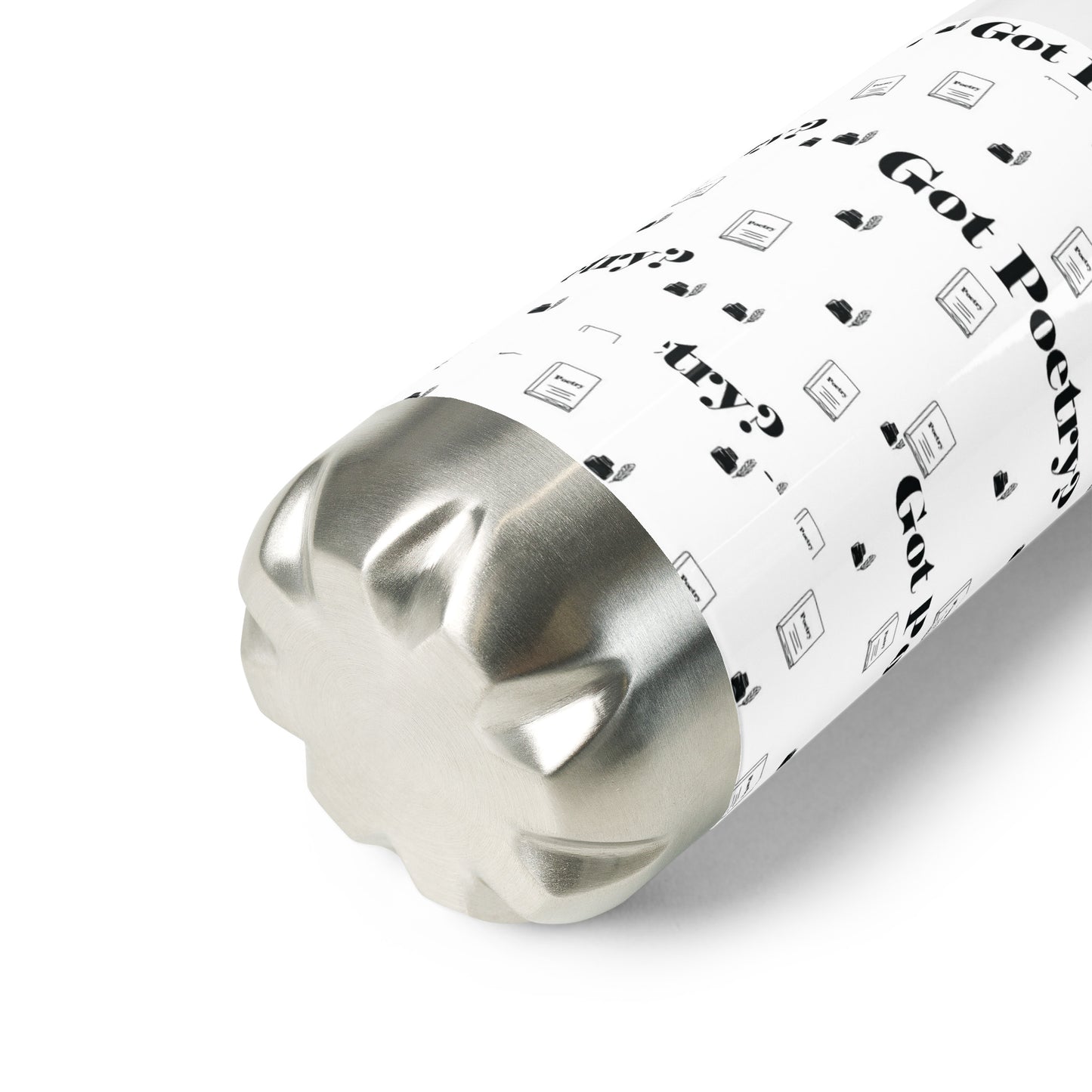 Poetry Themed Stainless Steel Water Bottle