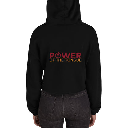 Power of the Tongue Logo Crop Hoodie