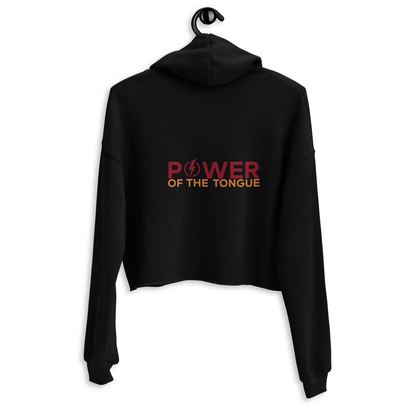 Power of the Tongue Logo Crop Hoodie