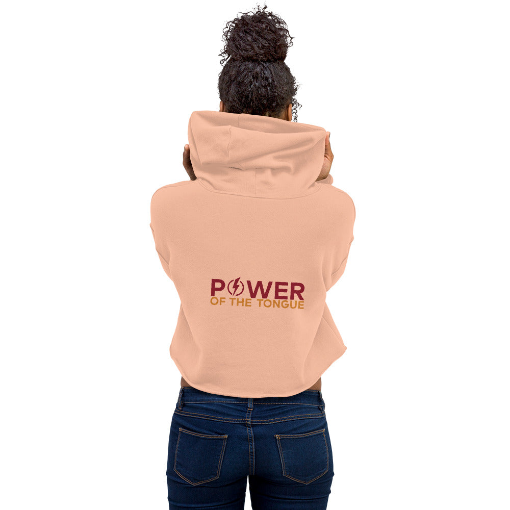 Power of the Tongue Logo Crop Hoodie