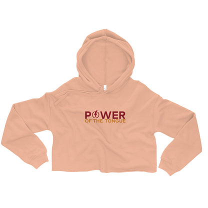 Power of the Tongue Logo Crop Hoodie