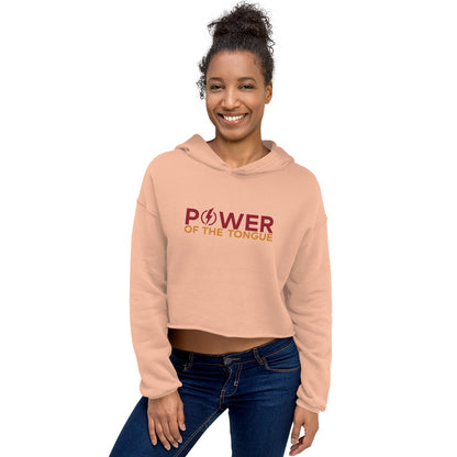 Power of the Tongue Logo Crop Hoodie